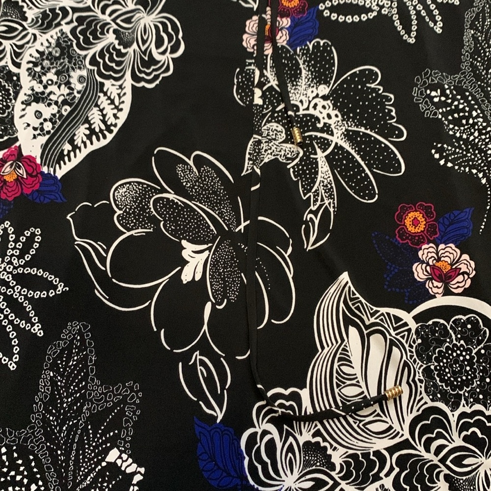 Motherhood Maternity Black Floral Pop Of Color Small Maxi Dress - Picture 6 of 13